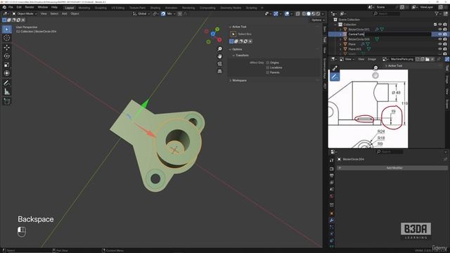 12 - Modeling Machine Parts - 5 -Modeling the Cental Volume