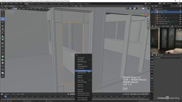 2. Modeling the Rooms - 14. Beginning the doors