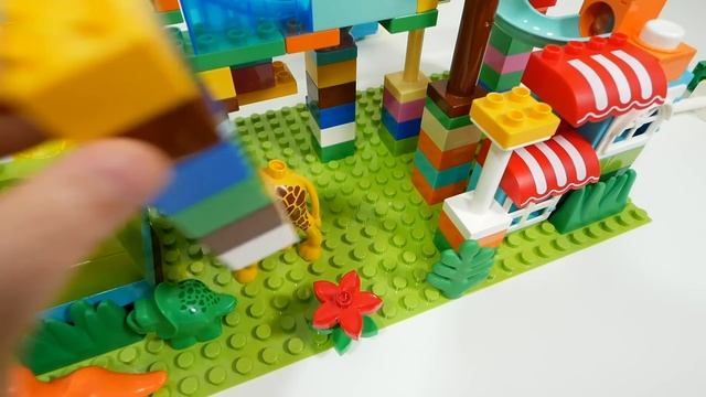 Увлекательная горка  Marble Run ASMR  ☆  Забавные динозавры