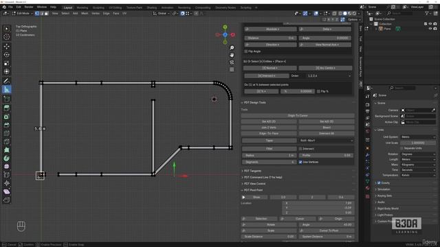 7 - Drafting a Floor Plan - 5 -Connecting Walls