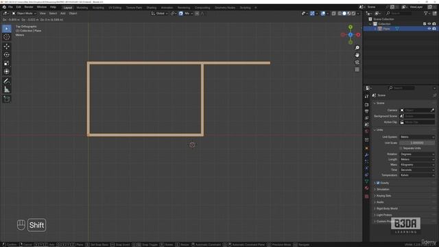 4 - Extrude Modes for Precise Modeling - 6 -Aliging the 3D Cursor with the Snap