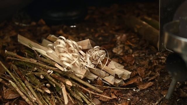 Bushcraft trip - windy day in a canvas tent, cooking on a wood stove, homemade axe and knife etc.