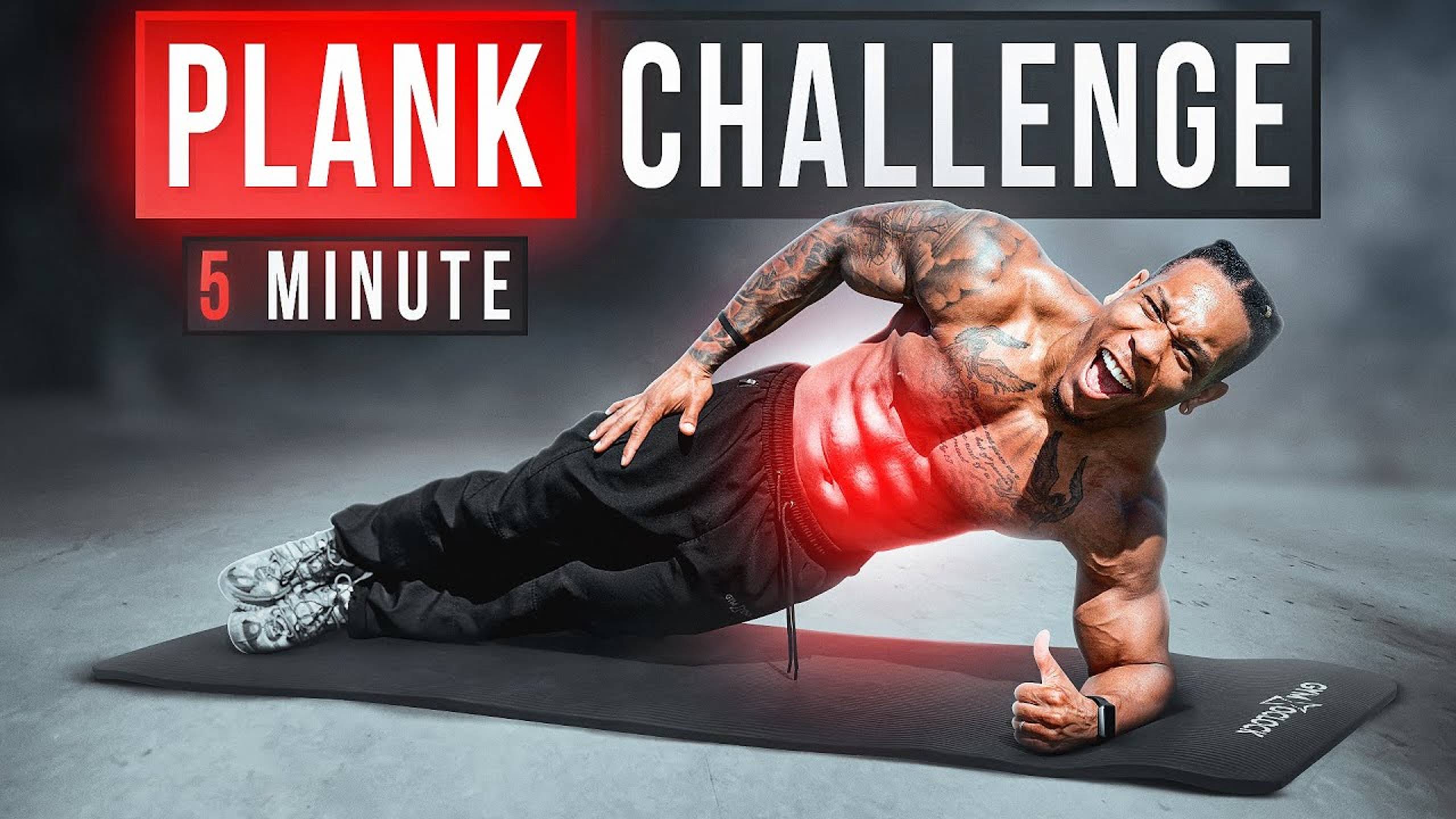 INSANE 5 MINUTE PLANK WORKOUT FOR 6 PACK ABS - BullyJuice