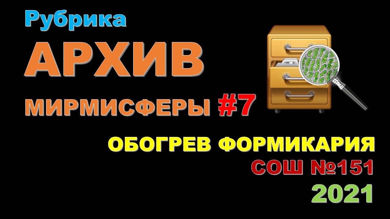 МИРМИСФЕРА. Архив 2021. Выпуск 7. Система обогрева формикария