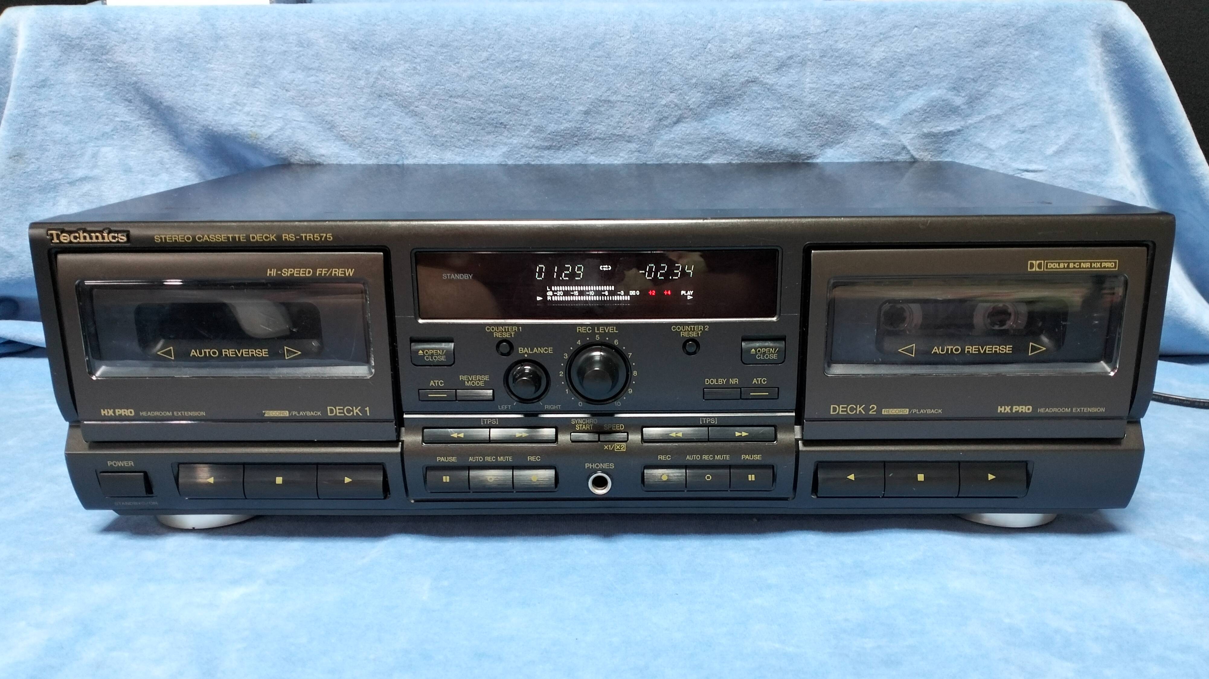 №018-Кассетная дека Technics RS-TR575, обзор работы