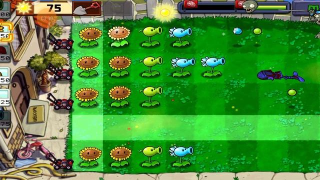 Седьмой уровень в Plants vs zombies