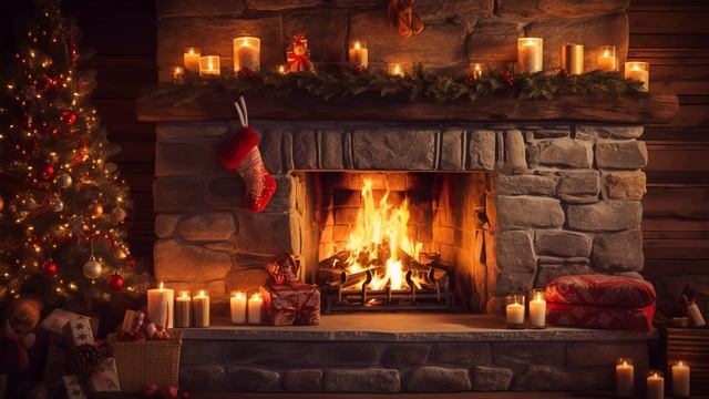 ✨🎹 4K Christmas Piano Ambience 🎄 Calm Music with Gentle Fireplace Sounds 🔥🎄