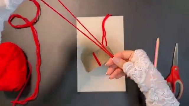 Рождественский венок своими руками 🎄из пряжи 🧶