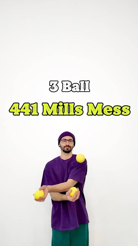 441 Mills Mess Juggling Trick slow motion 🤹