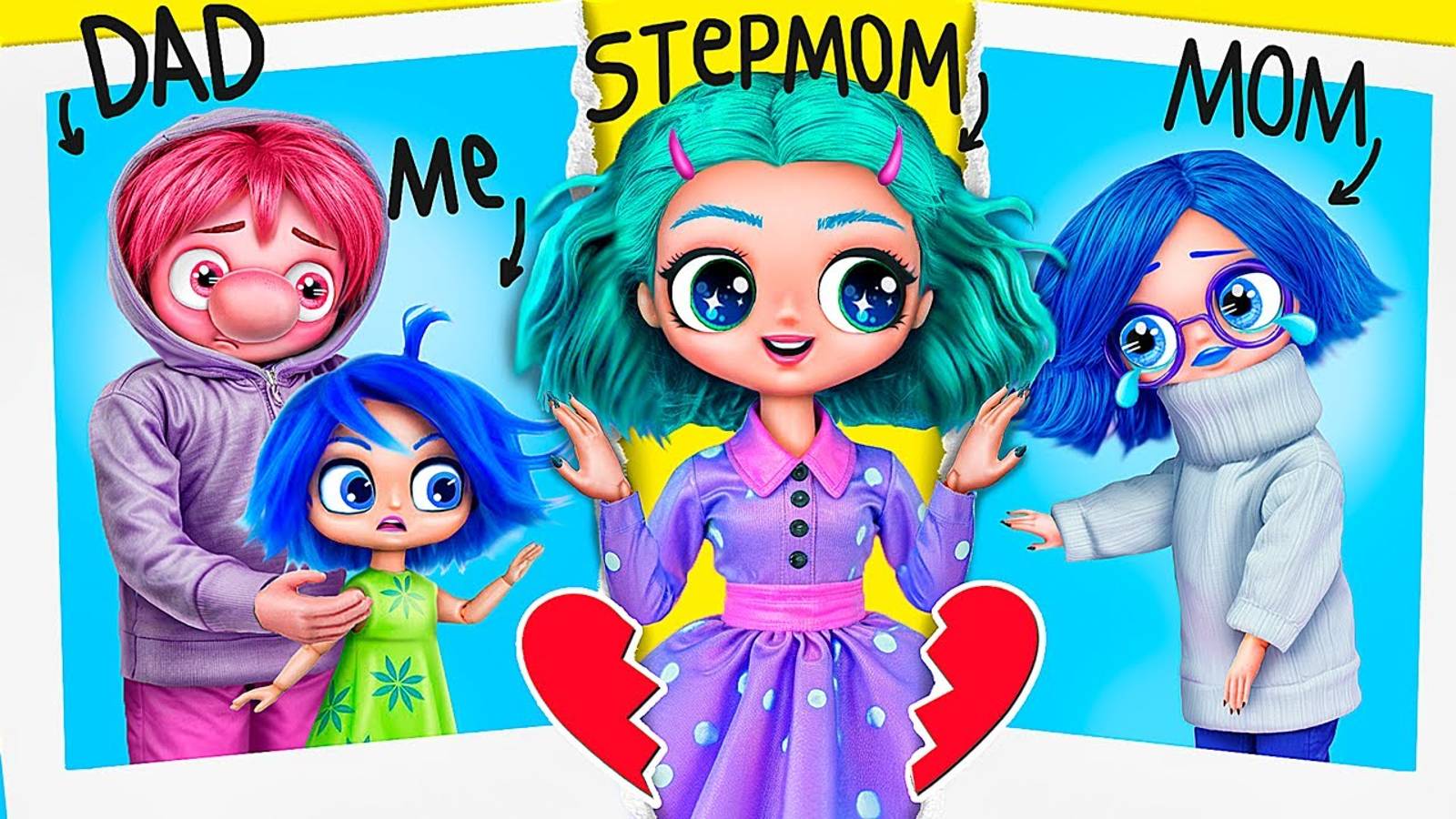 Головоломка 2! Мама Грусть против Мачехи Зависть / 32 идеи для кукол ЛОЛ