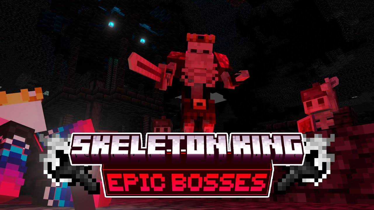 Мод Skeleton King - Epic Bosses для Minecraft PE / Мод: Скелет-босс на Minecraft PE