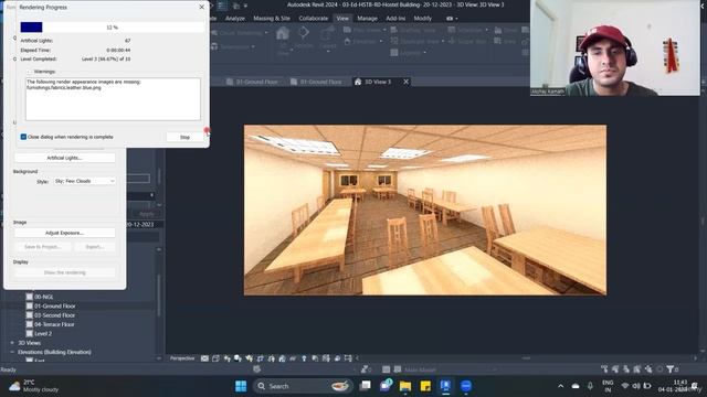53. Rendered view of Dinning Hall  and Corridor - Woow!!