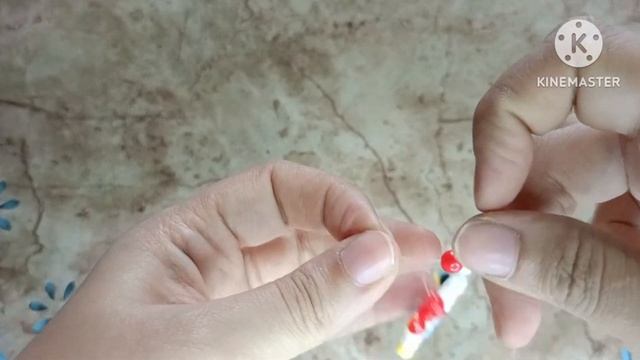 Игрушка-брелок из бусин Минни Маус