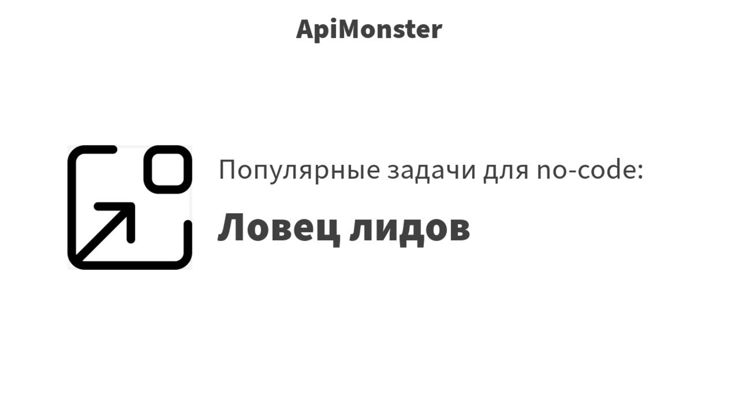 46 Возможности Ловец лидов + ApiMonster