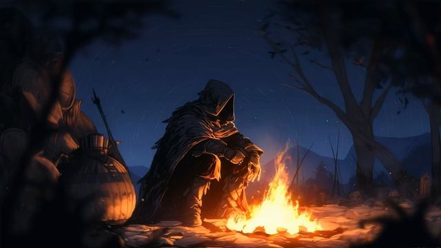 Уставший Рыцарь | Knight Camping | Dark Souls 3 Art - Живые Обои
