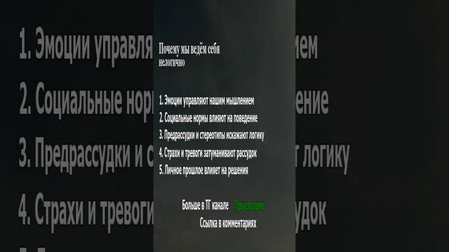 Почему мы ведём себя нелогично #нелогичность #психология #поведение