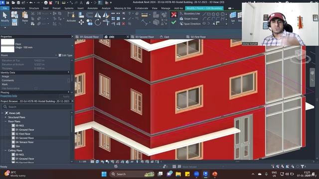 59. Changing Floor plans and Adjusting other Things in Floor -Finally G+2 Model DONE