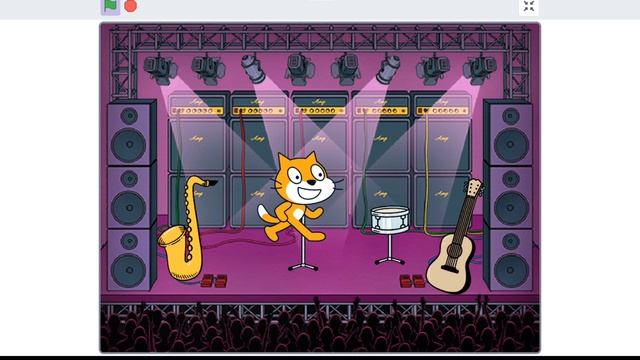Урок по Scratch блоки музыка и звук. Делаем программу с их использованием.