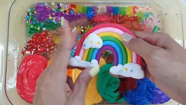Радужный Пикачу! Смешивание слаймов! Видео Слизи ASMR