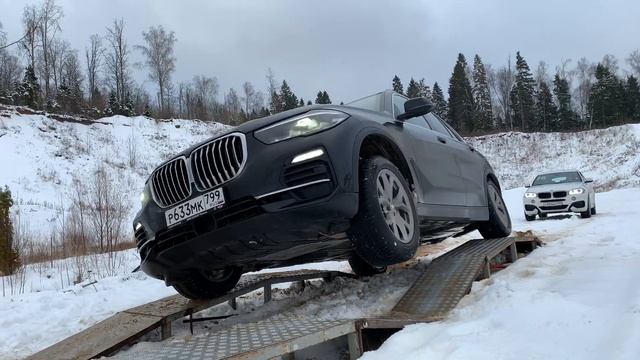 BMW X5 G05 30d xDrive демонстрация работы полноприводной трансмиссии X-drive. 2018