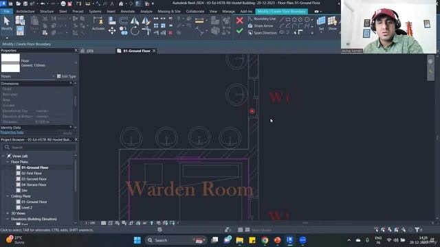 39. Creating Floor for  Hostel Building l Use Different techniques