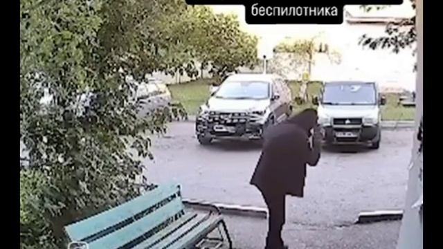 момент падения беспилотника