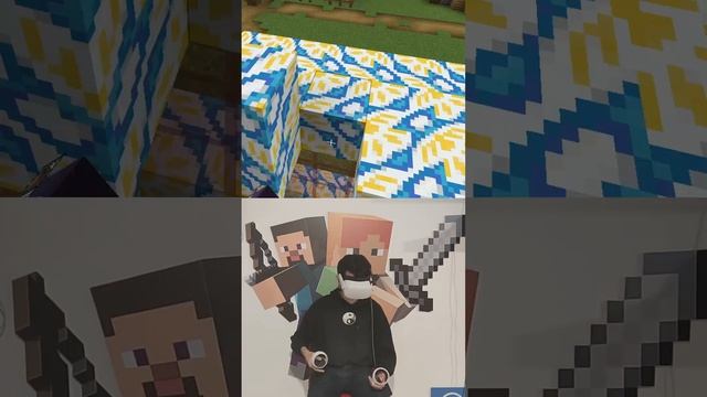 VR Minecraft home reconstruction with flag 324 #vr #minecraft #minecraft_reconstruction