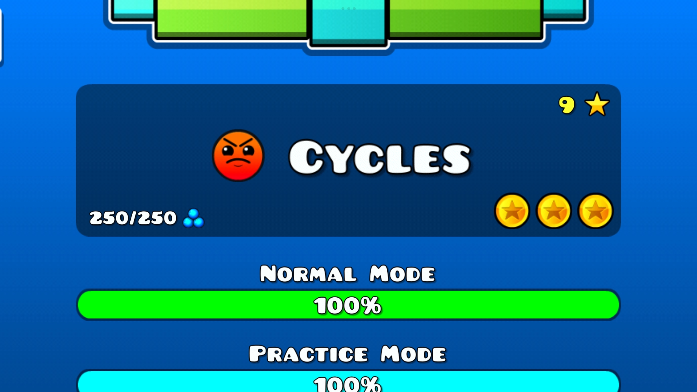 прохождение cycles в geometry dash