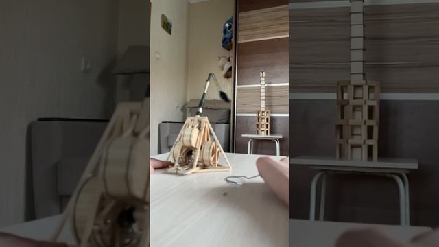 мини игрушечная катапульта, своими руками