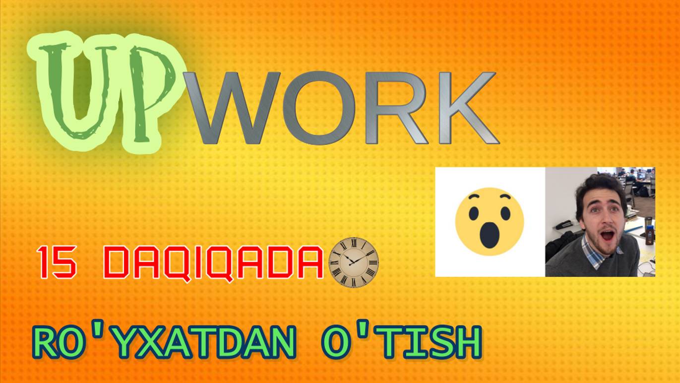 ✅UPWORKDAN RO'YXATDAN O'TISH👍🏻