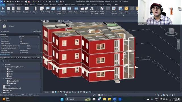 58. Creating Floors and Levels to give Complete Building Shape (Видеоуроки на английском языке)