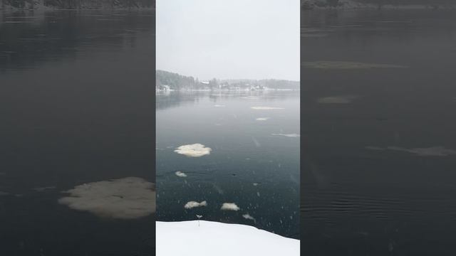 Зимнее, монохромное, медитативное. Река Бурная.