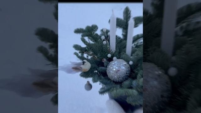Новогодняя композиция Птица на ветках
