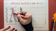 Каллиграфия. Рустика. Пропорции и детализация латинской буквы A. Дарья Романова
