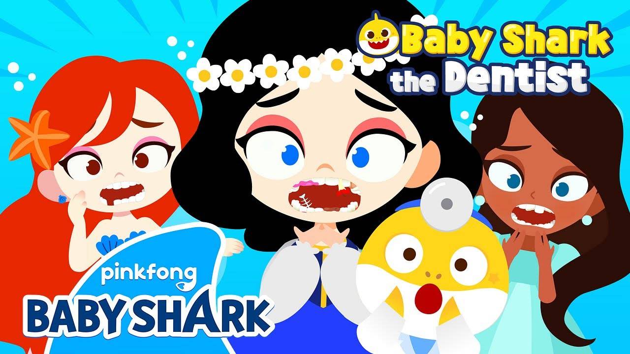 🦷Бывает ли у принцесс кариес? | Детская игра в акуленка-дантиста | Baby Shark.