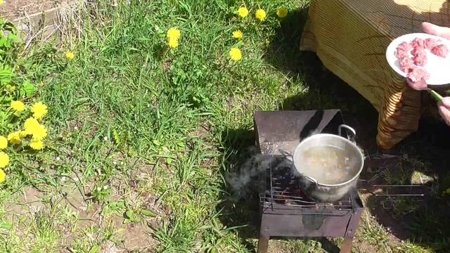 Народный советский любимый походный Суп с фрикадельками