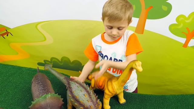 Битва Динозавров - Хищники против Травоядных - Видео для детей. Dinosaurs for Kids