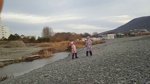 Пляж Сукко. Черное море, Краснодарский край. 7 января 2021 г.