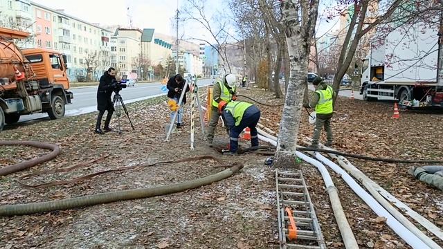 Уникальную технологию реставрации канализации применили в Южно-Сахалинске, часть 2