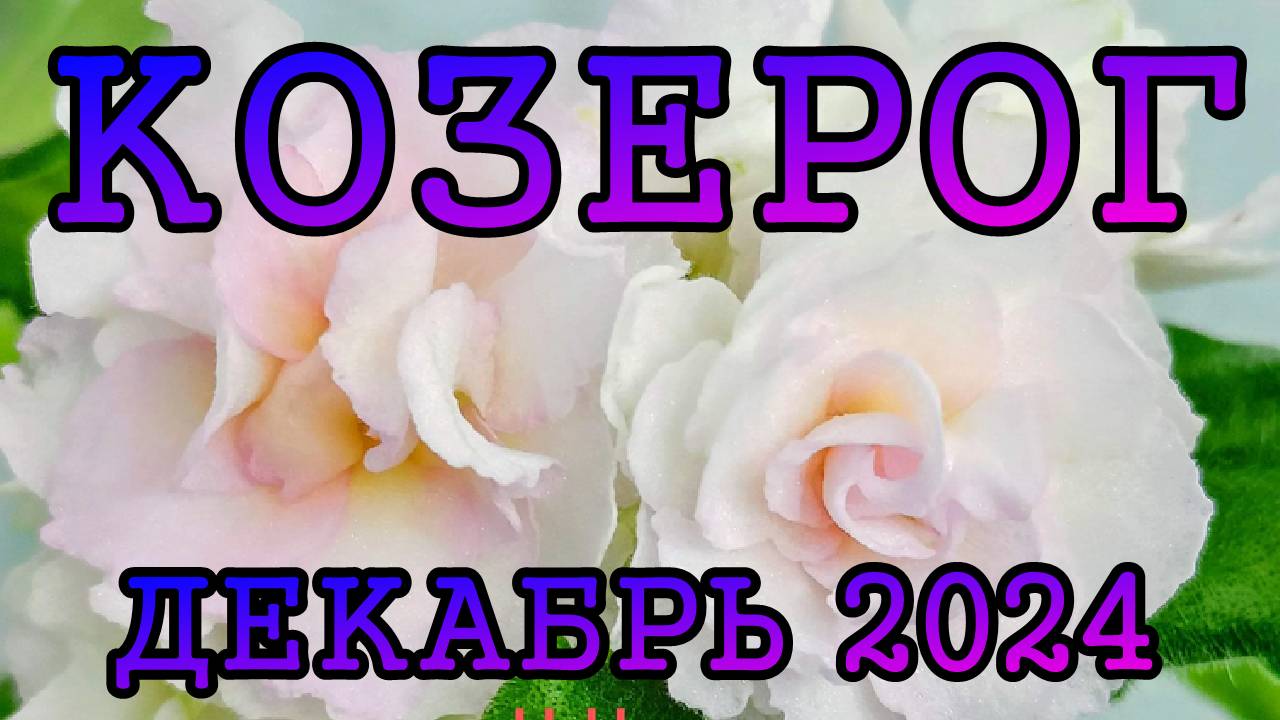 КОЗЕРОГ таро прогноз на ДЕКАБРЬ 2024 года.