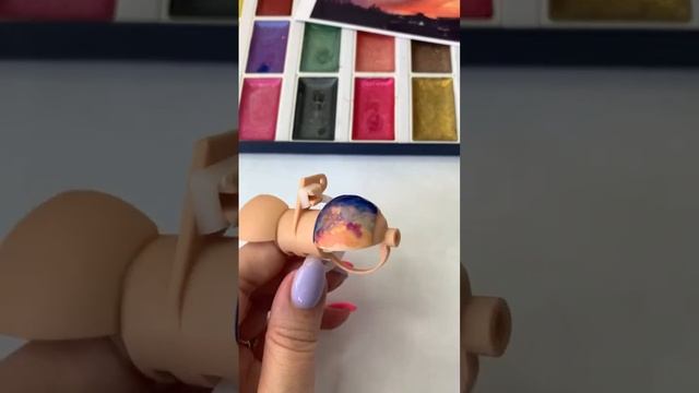 Mastering Watercolor Painting for Dolls' Eyes custom blythe Кукла блайз