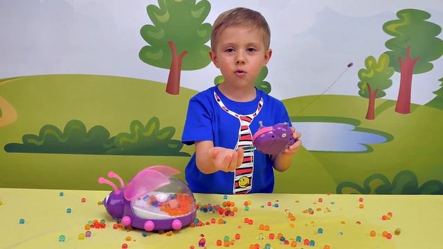 Играем с божьей коровкой и Шариками Орбиз. Orbeez Ladybug Scooper