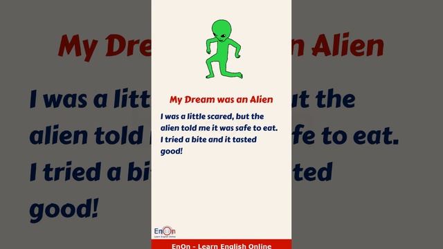 Learn English through short story ⭐ My Dream with an Alien ⭐#shorts