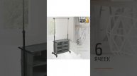 Вешалка напольная с полкой и органайзером (6 ячеек) CR455, 80*42*95-170 см