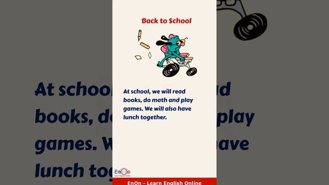 Learn English through short story ⭐ Back to School ⭐#shorts