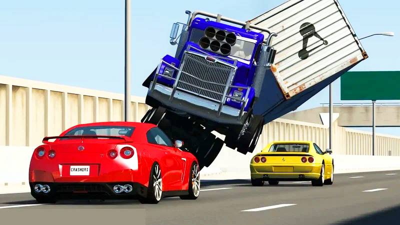 BeamNG Drive - Реалистичные автомобильные аварии и погони и ДТП. Маньяки на дорогах. Бимка.