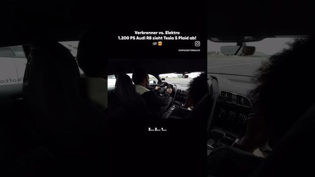 Audi R8 1200hp vs Tesla - Fuck Fuel Economy v10 turbo