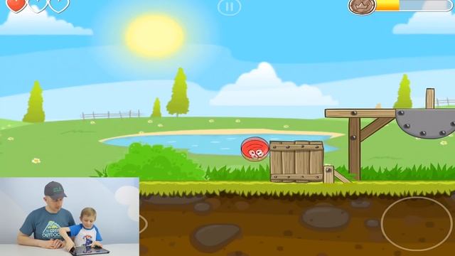 КРАСНЫЙ ШАР 4 Начало игры БОСС №1 Даник и детский летсплей Red Ball 4