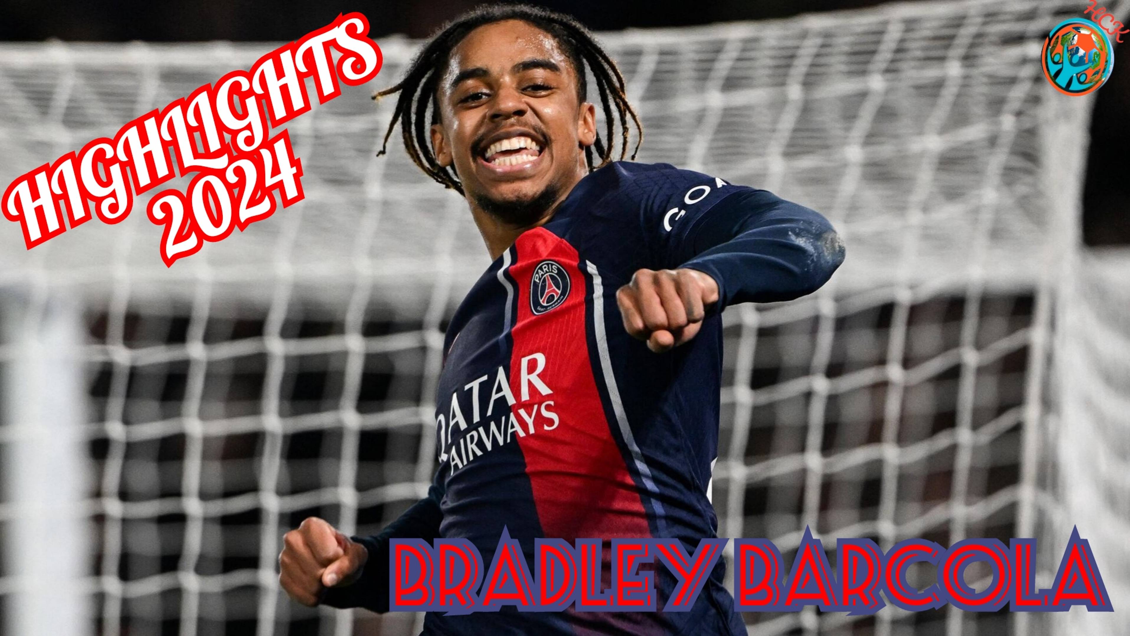 Bradley Barcola. Highlights, goals, assists, skills. 2024