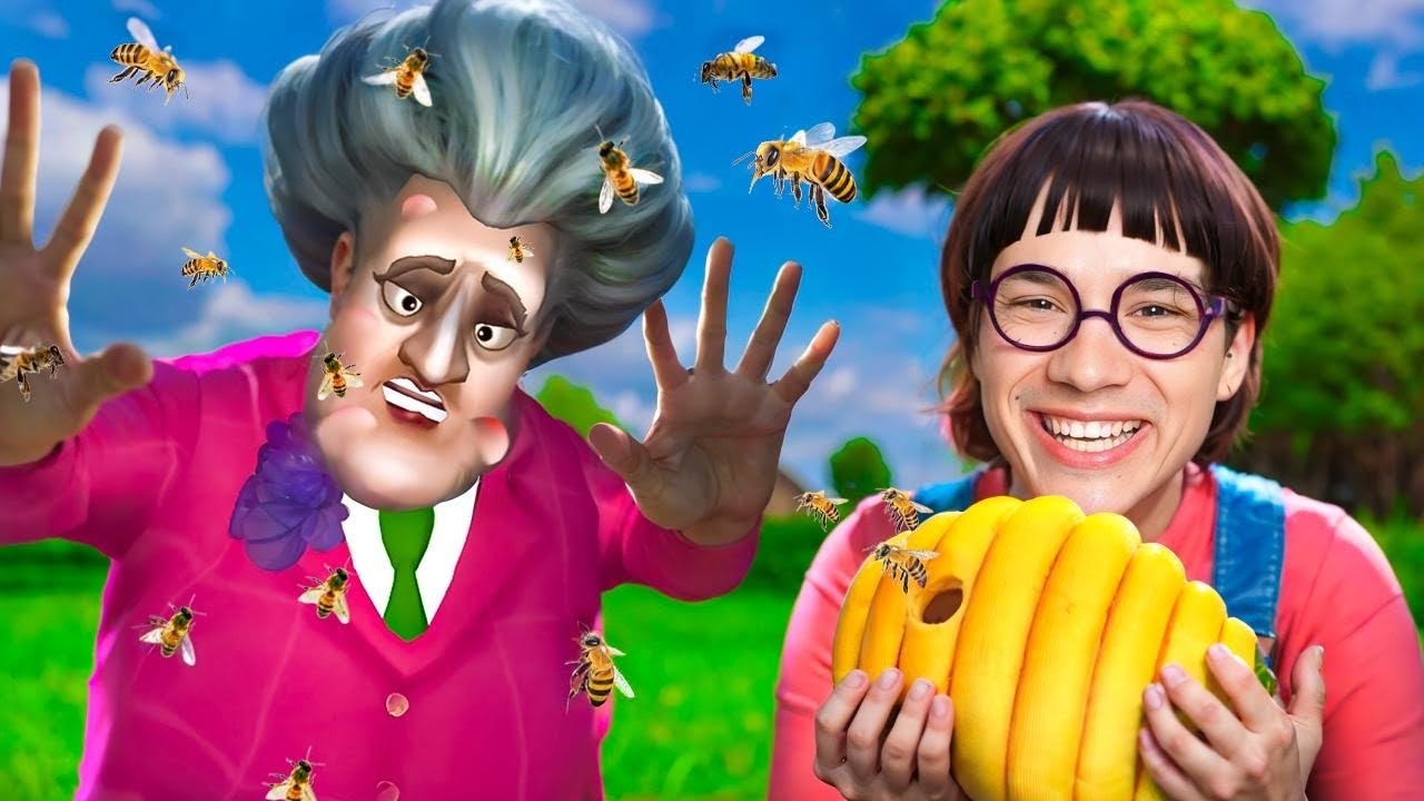 📹 ПЧЕЛИНЫЙ ПРАНК НАД ЗЛОЙ УЧИЛКОЙ!😂 МЕСТЬ ЗА ВСЕ ДВОЙКИ!🤣 SCARY Teacher